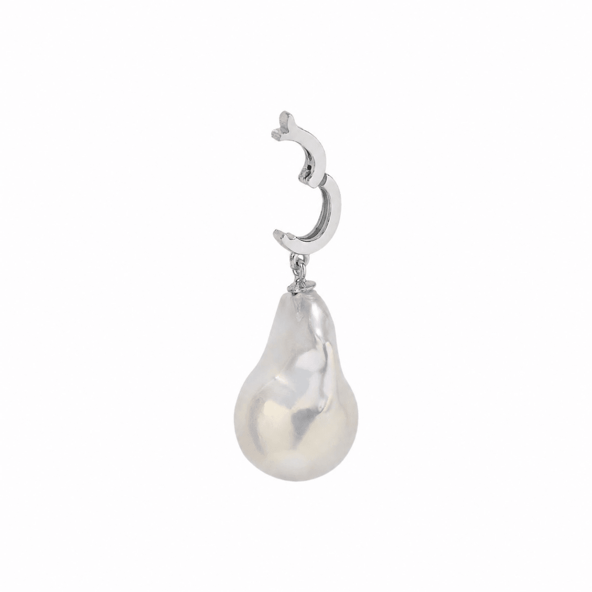 Baroque Pearl Detachable Silver Clip-On Pendant Charm - Lulu B London - Timeless Jewellery