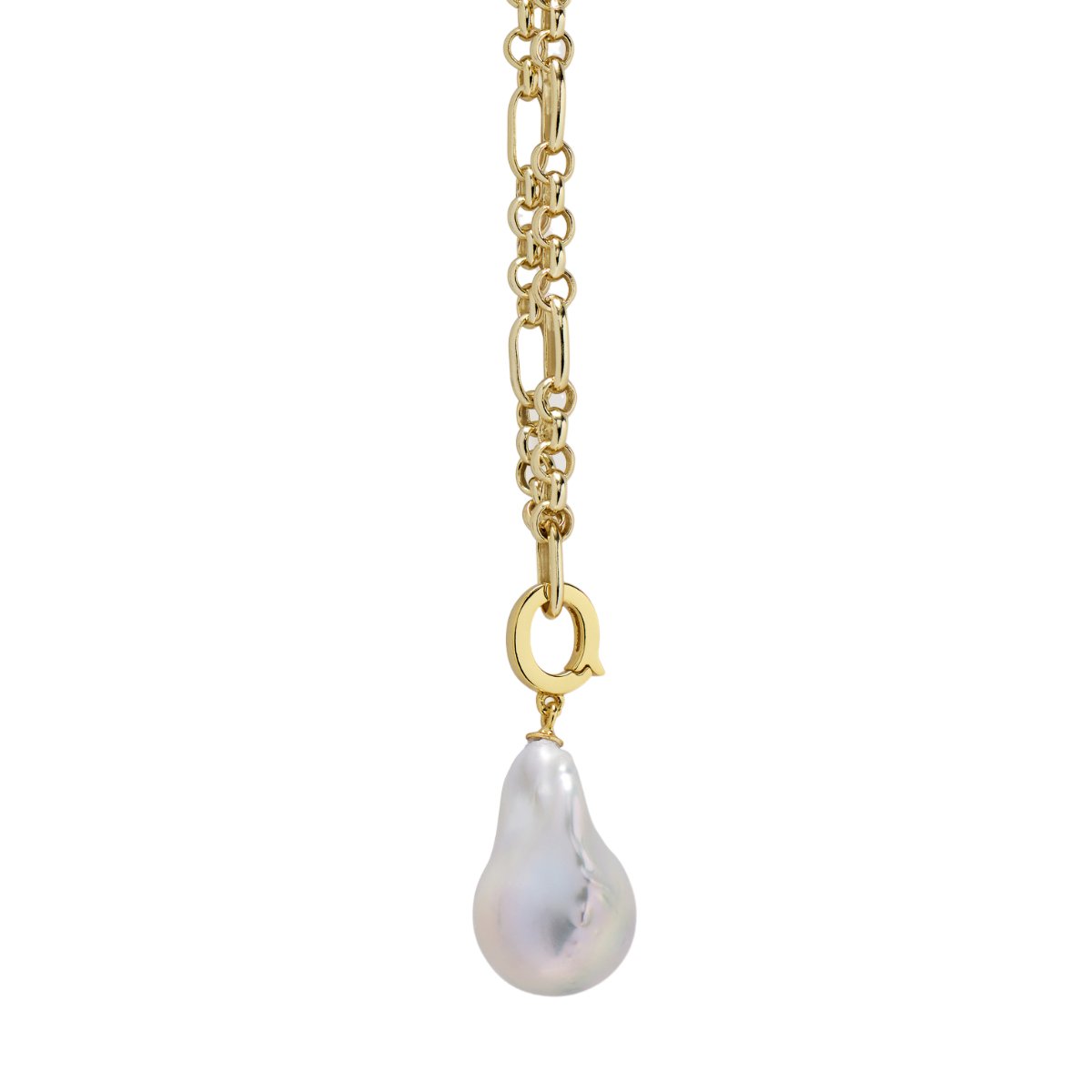 Baroque Pearl Gold Classic Link Chain Necklace (Charm sold with chain or individually) - Lulu B Jewellery