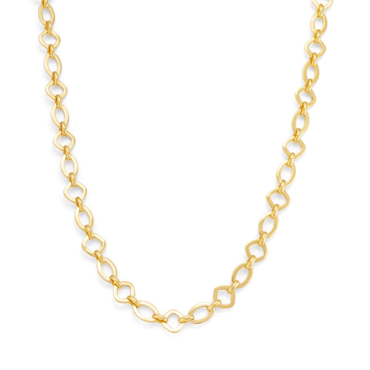 Baroque Pearl Statement Chain Link Gold Necklace - Lulu B Jewellery