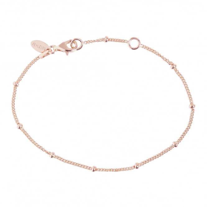 Beaded Rose Gold Chain Bracelet - Lulu B Jewellery