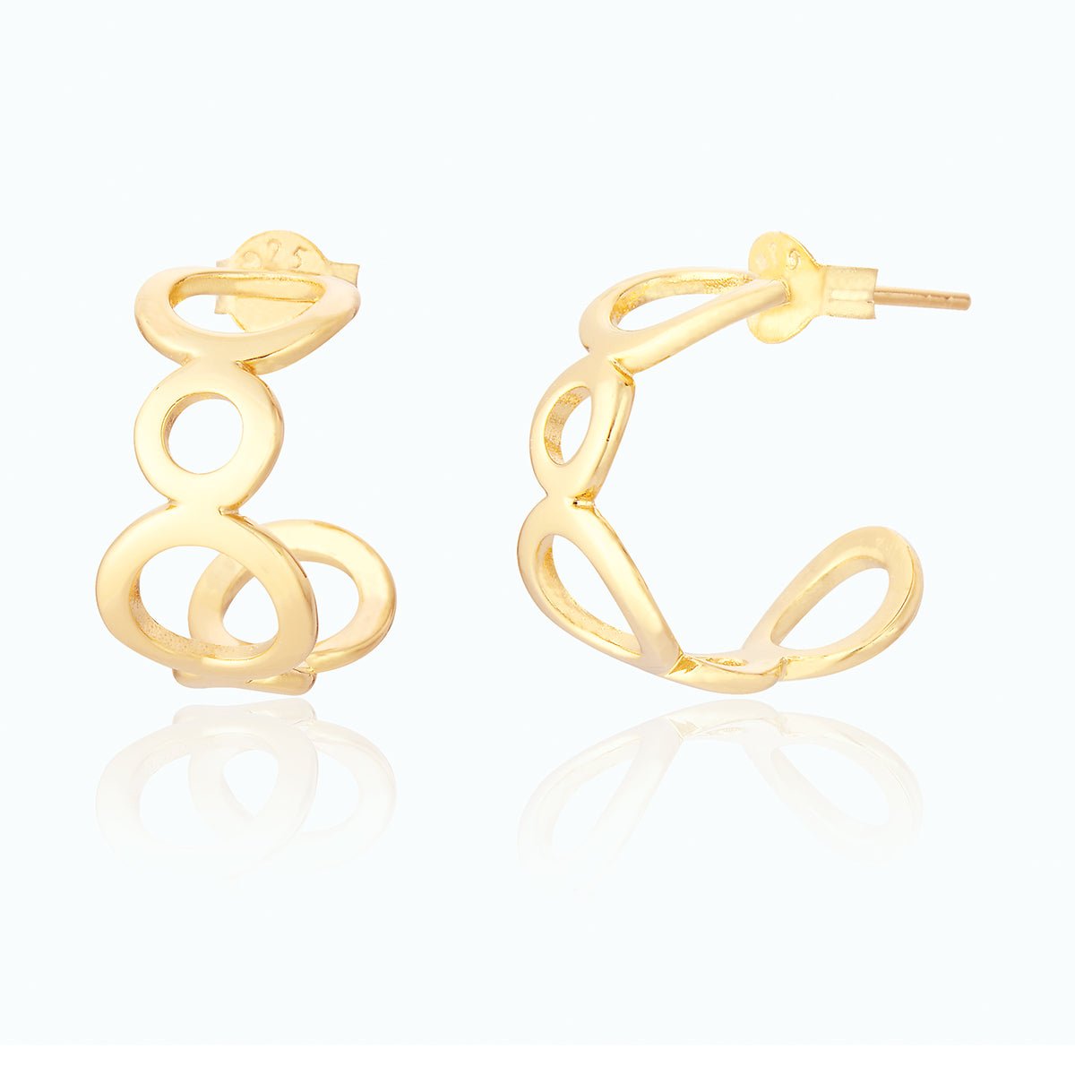 Bubble Gold Hoop Earrings - Lulu B Jewellery