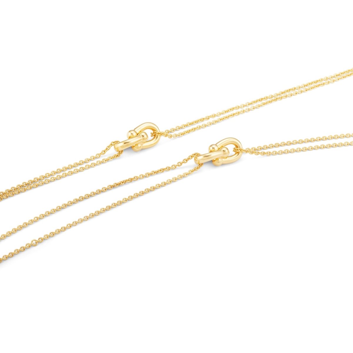 Buckle Long Gold Chain Necklace - Siena - Lulu B Jewellery