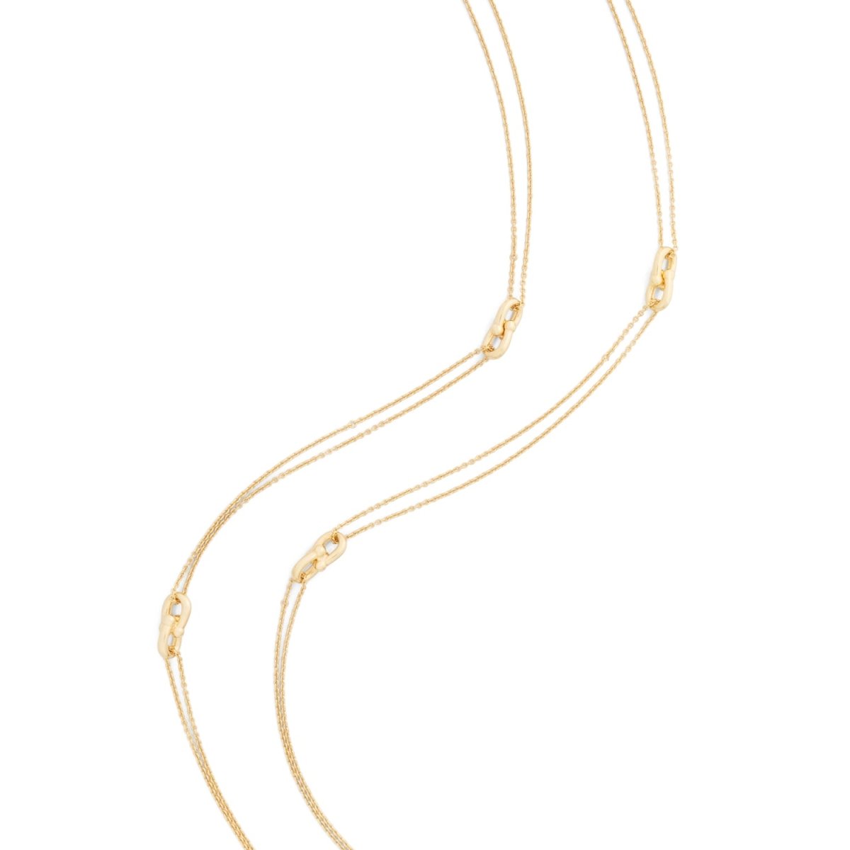 Buckle Long Gold Chain Necklace - Siena - Lulu B Jewellery