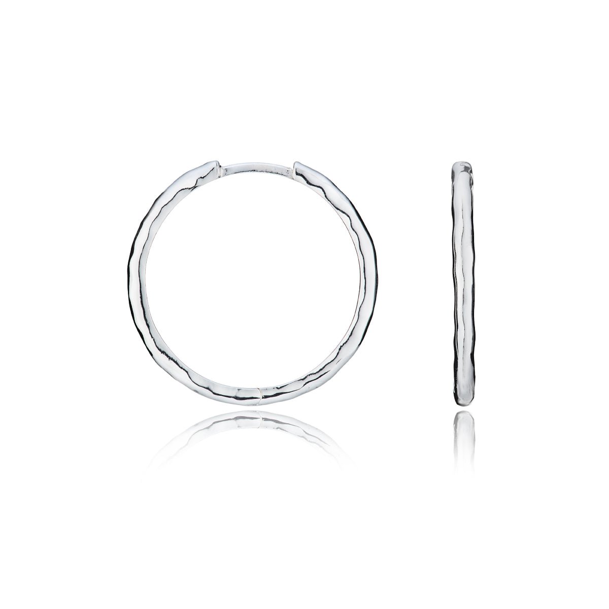 Classic Medium Silver Hoop Earring - Lulu B London - Timeless Jewellery