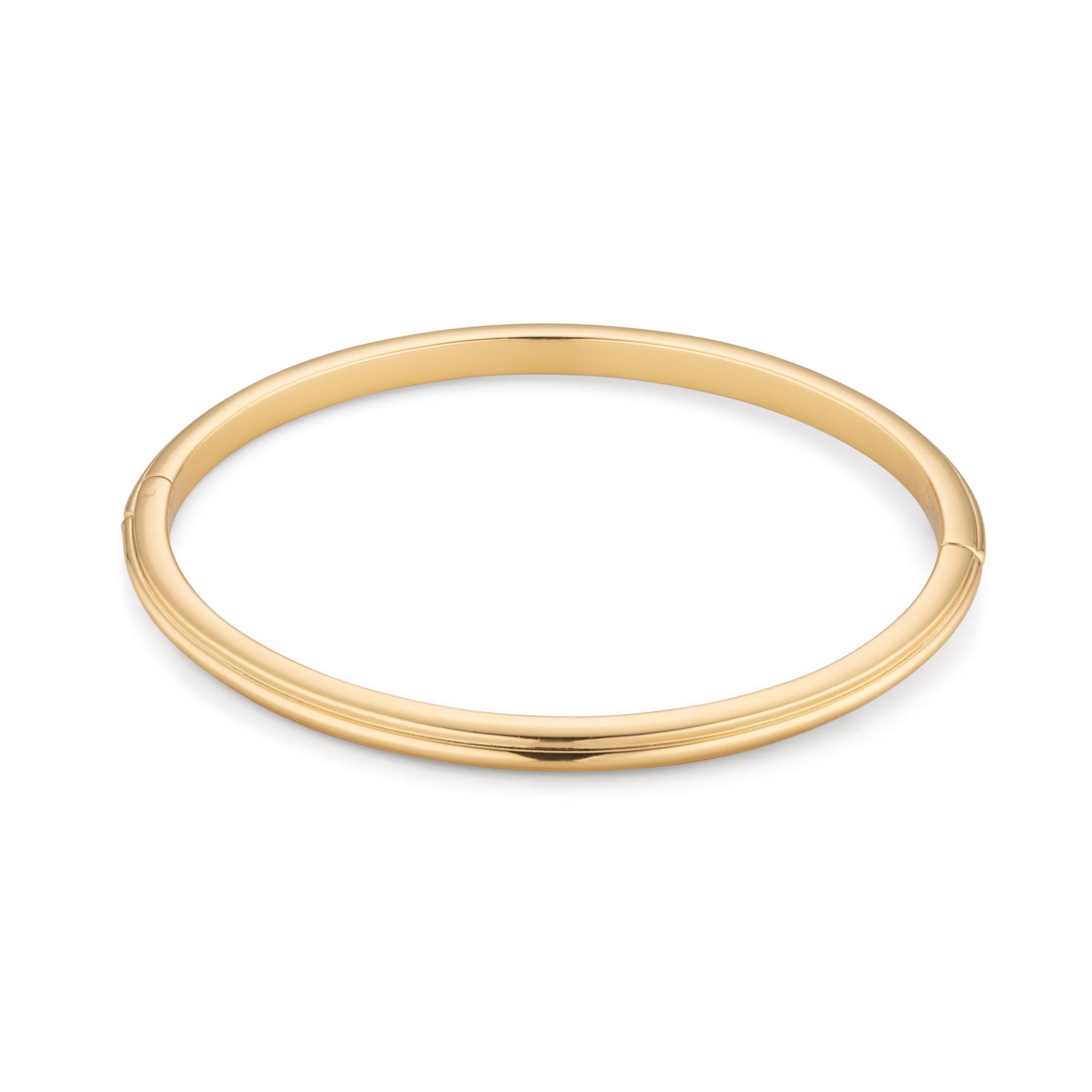 Classic Ribbed Gold Bangle - Lulu B London - Timeless Jewellery