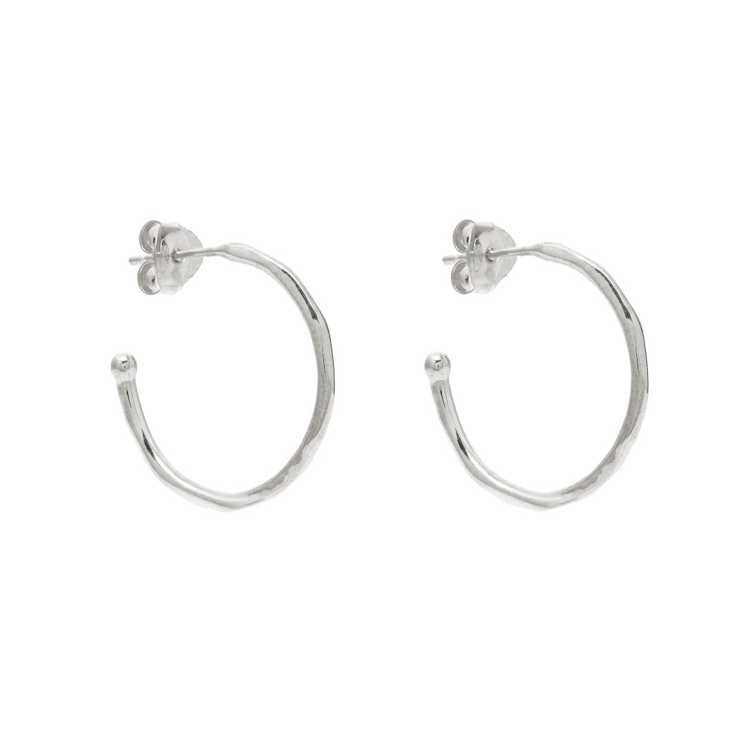 Classic Silver Hoop Earrings - Honor - Lulu B Jewellery