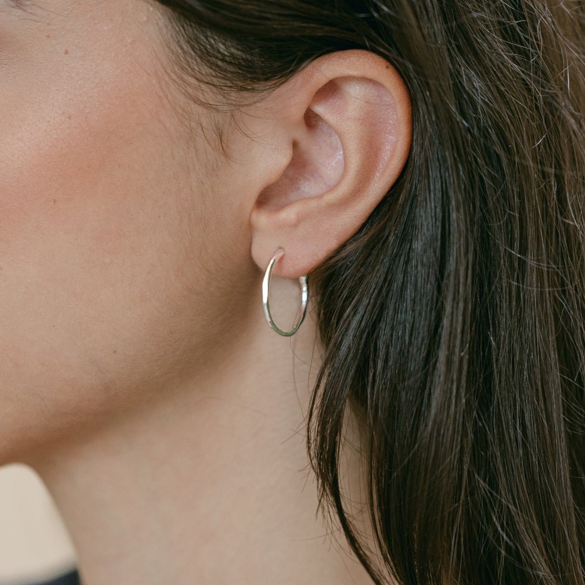 Classic Silver Hoop Earrings - Honor - Lulu B Jewellery