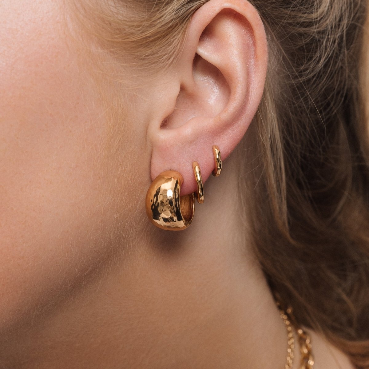Classic Silver Huggie Hoop Earring - Lulu B London - Timeless Jewellery