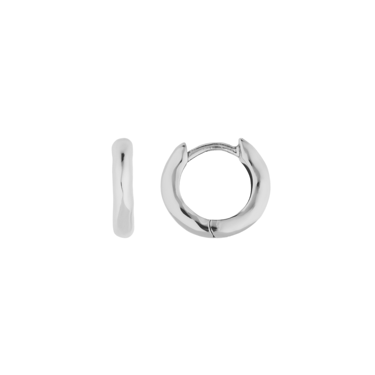 Classic Silver Huggie Hoop Earring - Lulu B London - Timeless Jewellery