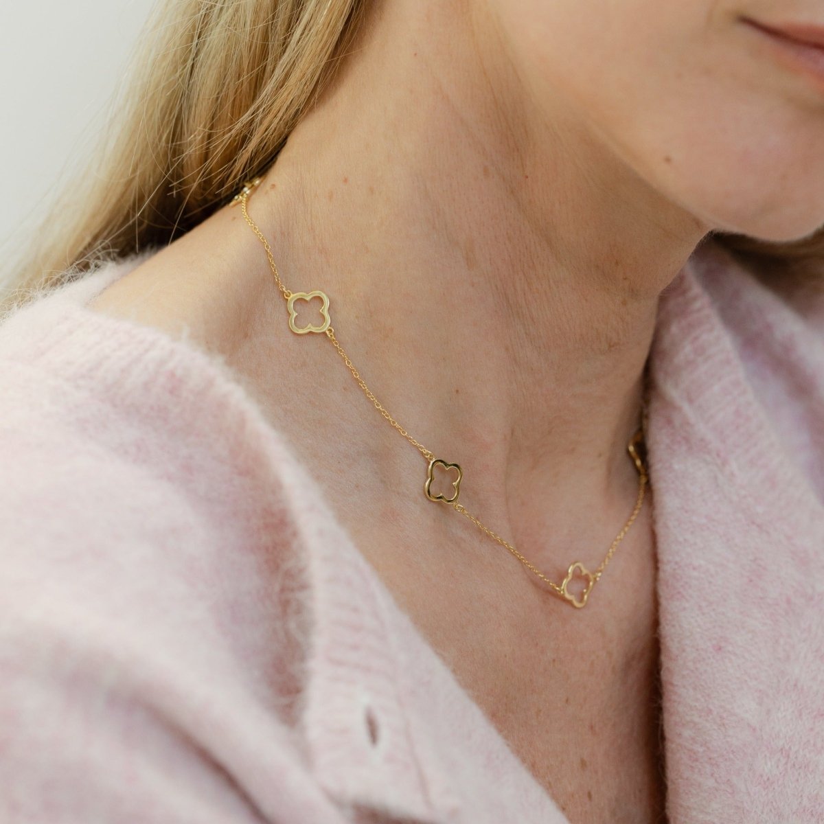 Clover Chain Necklace (Gold) - Lulu B Jewellery