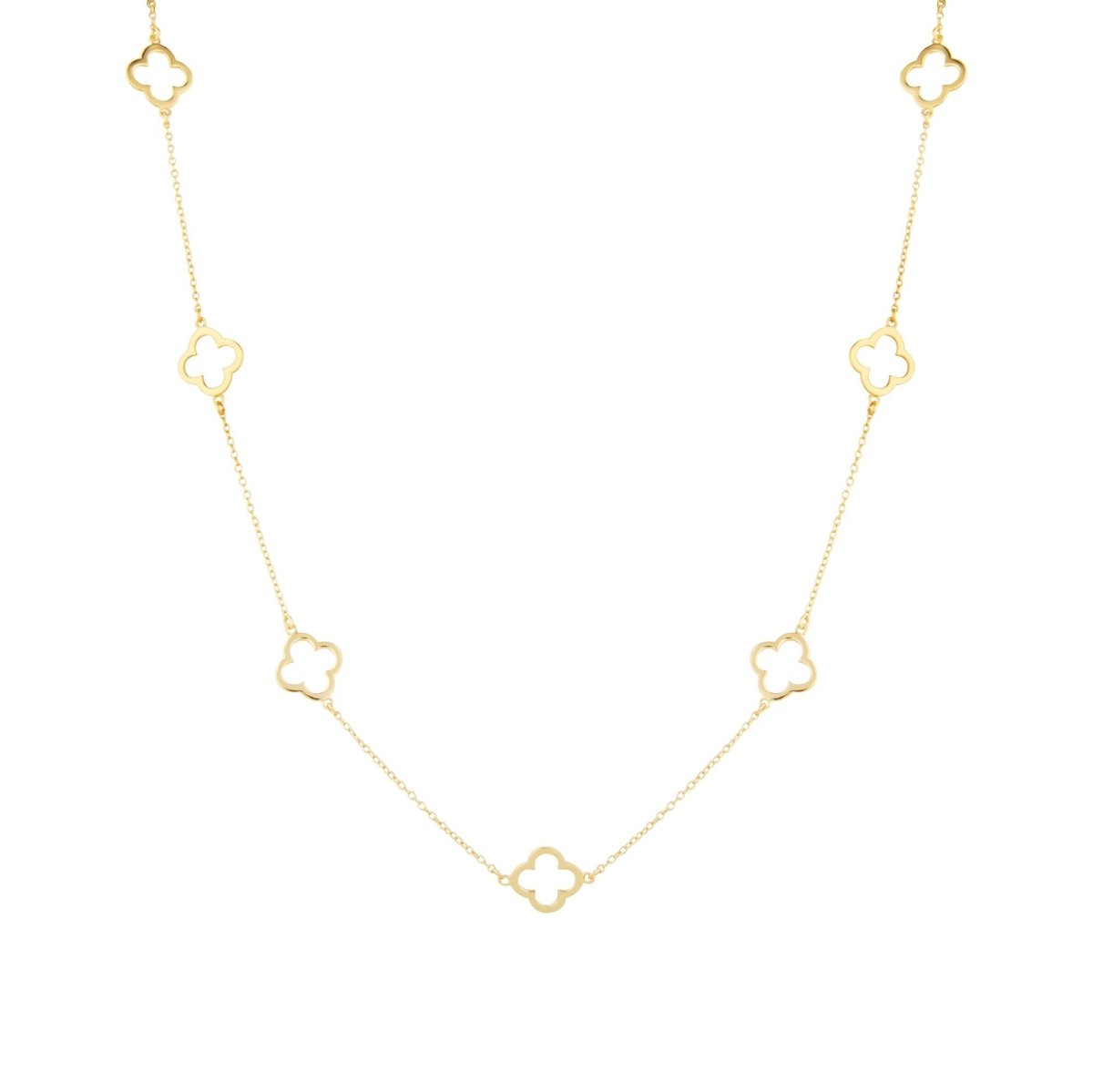 Clover Chain Necklace (Gold) - Lulu B Jewellery