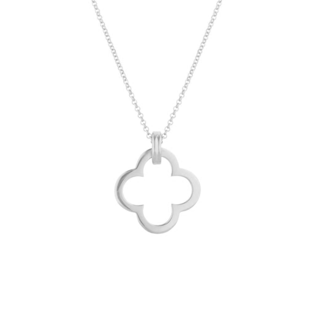 Clover Clip - on Large Silver Necklace - Lulu B Jewellery