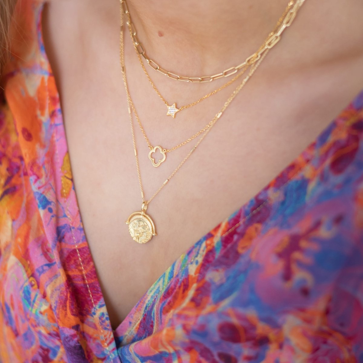 Clover Necklace (Gold) - Lulu B Jewellery