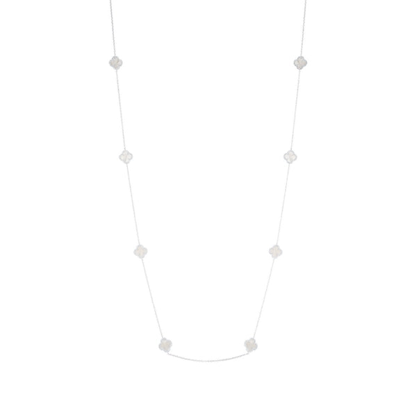 clover-silver-long-necklace-