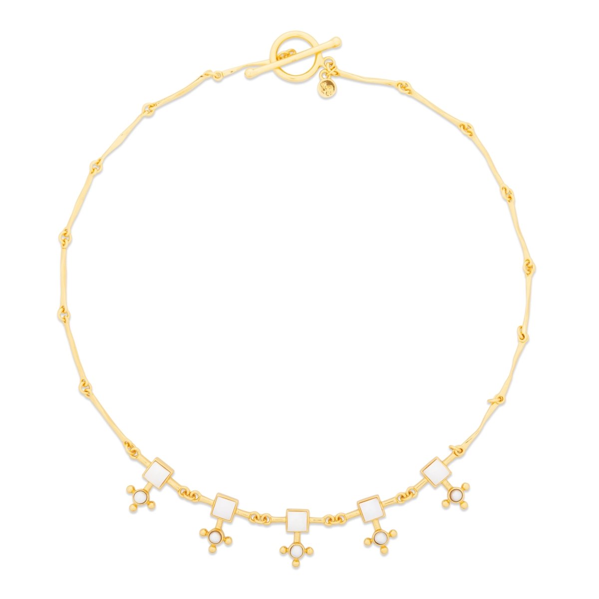 Cross Pearl Gold Choker Necklace - Lulu B Jewellery