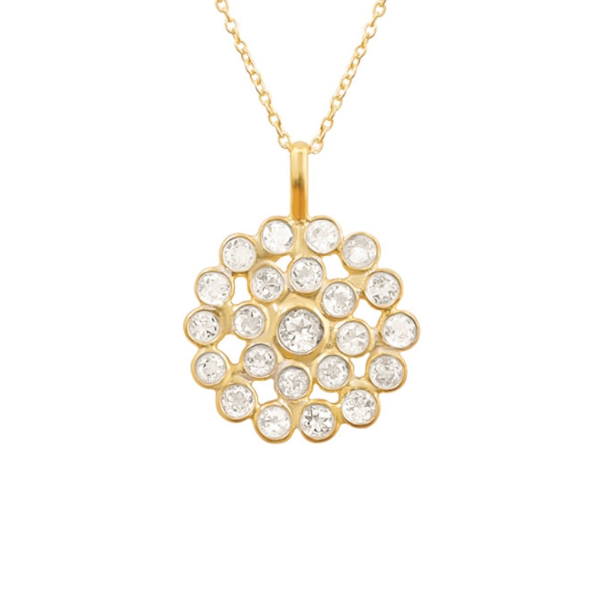 Crystal Gold Necklace - Mosaic - Lulu B Jewellery