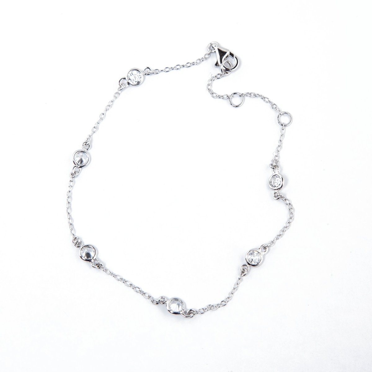 Cubic Zirconia Silver Bracelet - Broomwood - Lulu B Jewellery