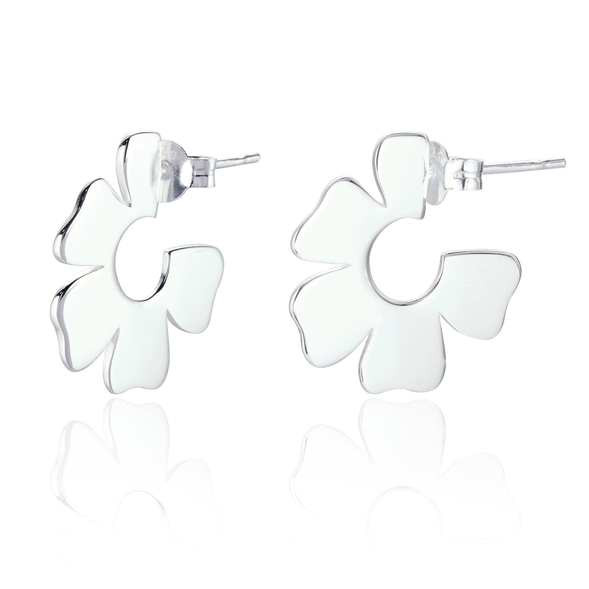 Daisy Silver Hoop Earrings - Lulu B Jewellery