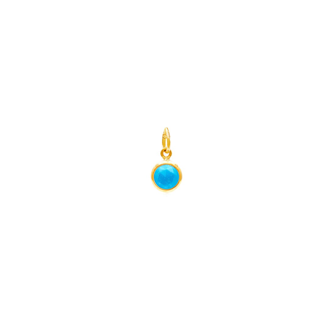 December Birthstone Gold Necklace - Turquoise (Charm sold with chain or individually) - Lulu B Jewellery