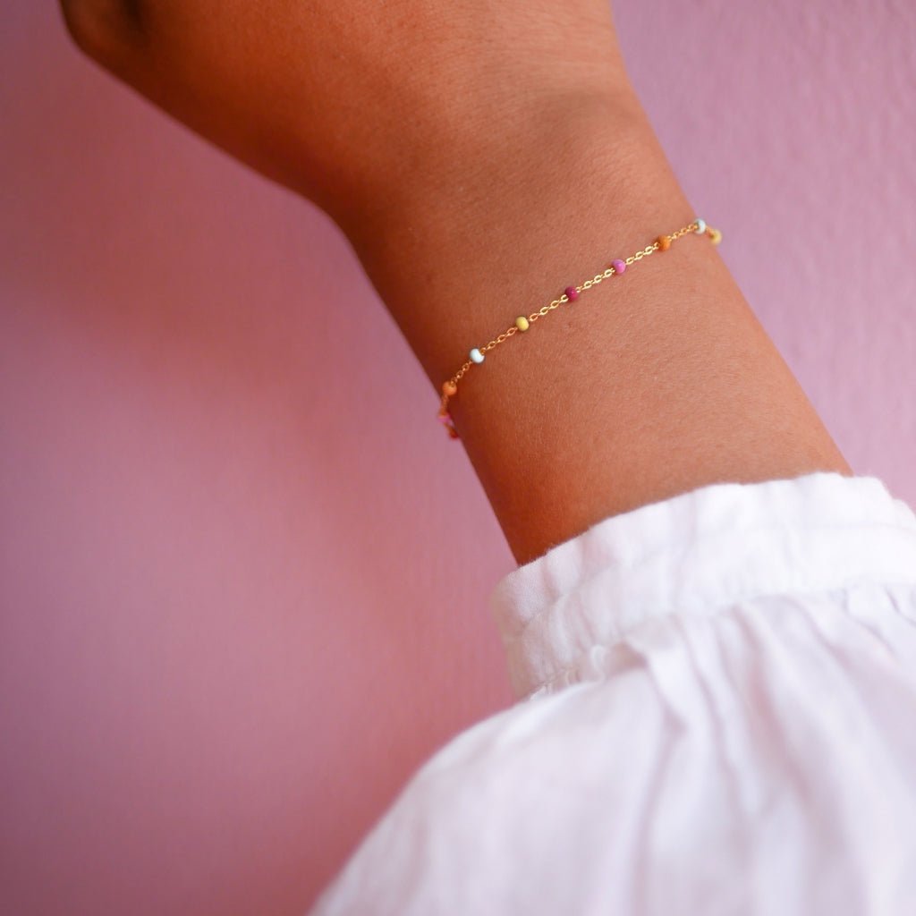 Enamel Gold Bracelet - Rio - Lulu B Jewellery