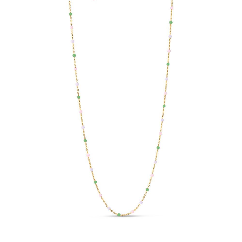 Enamel Gold Necklace - Mint - Lulu B Jewellery