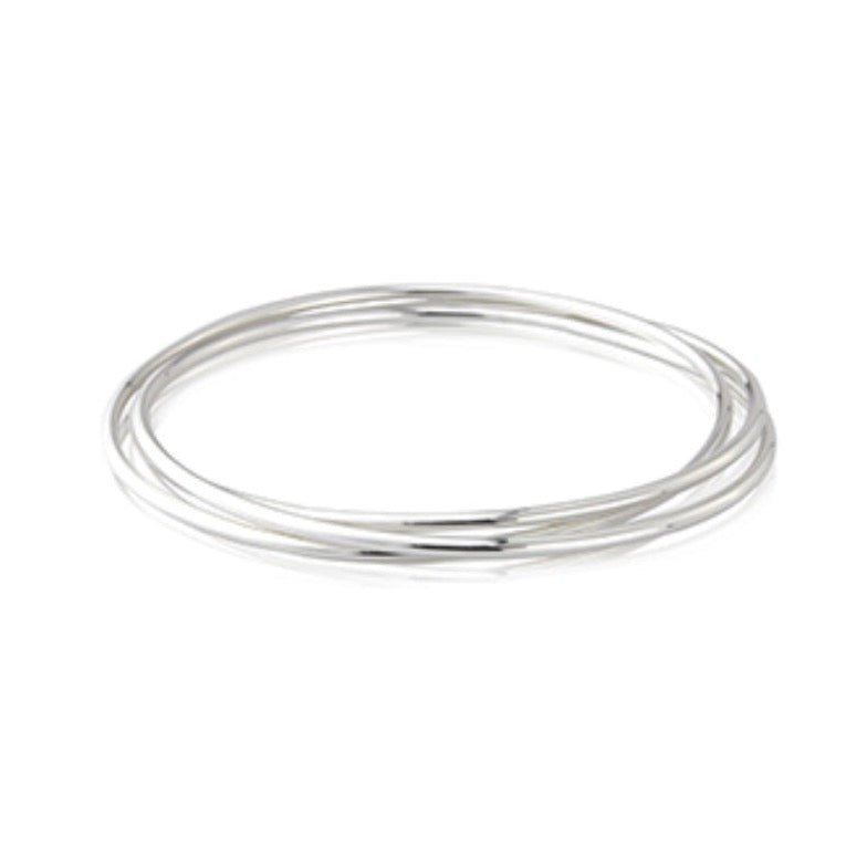 Eternity Silver Bangle - Lulu B Jewellery