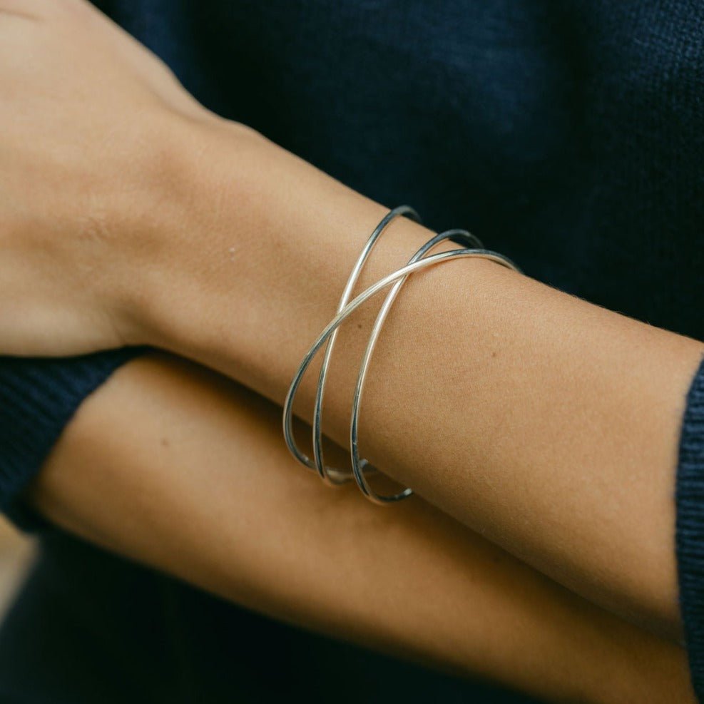 Eternity Silver Bangle - Lulu B Jewellery