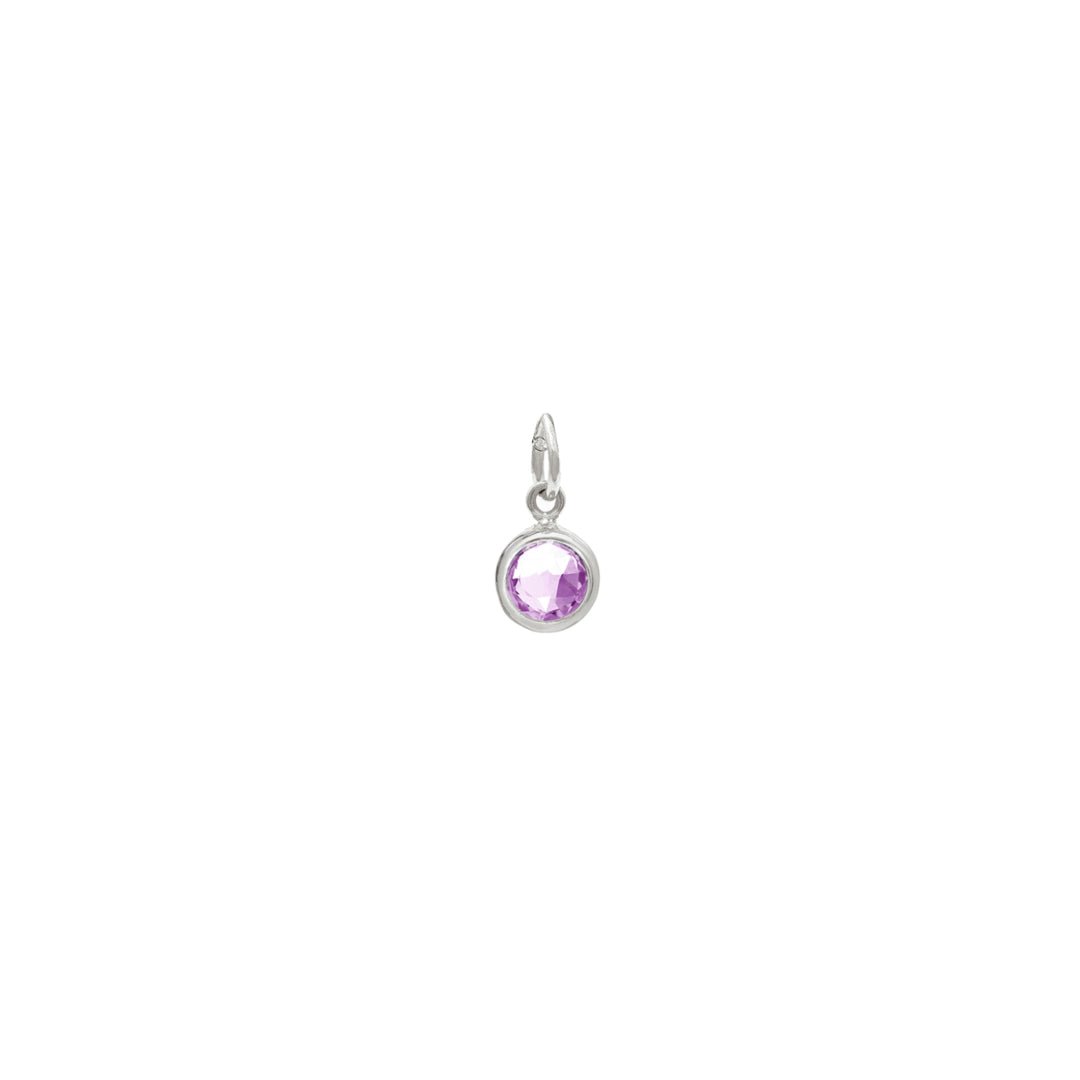 February Birthstone Silver Necklace - Amethyst (Charm sold with chain or individually) - Lulu B Jewellery