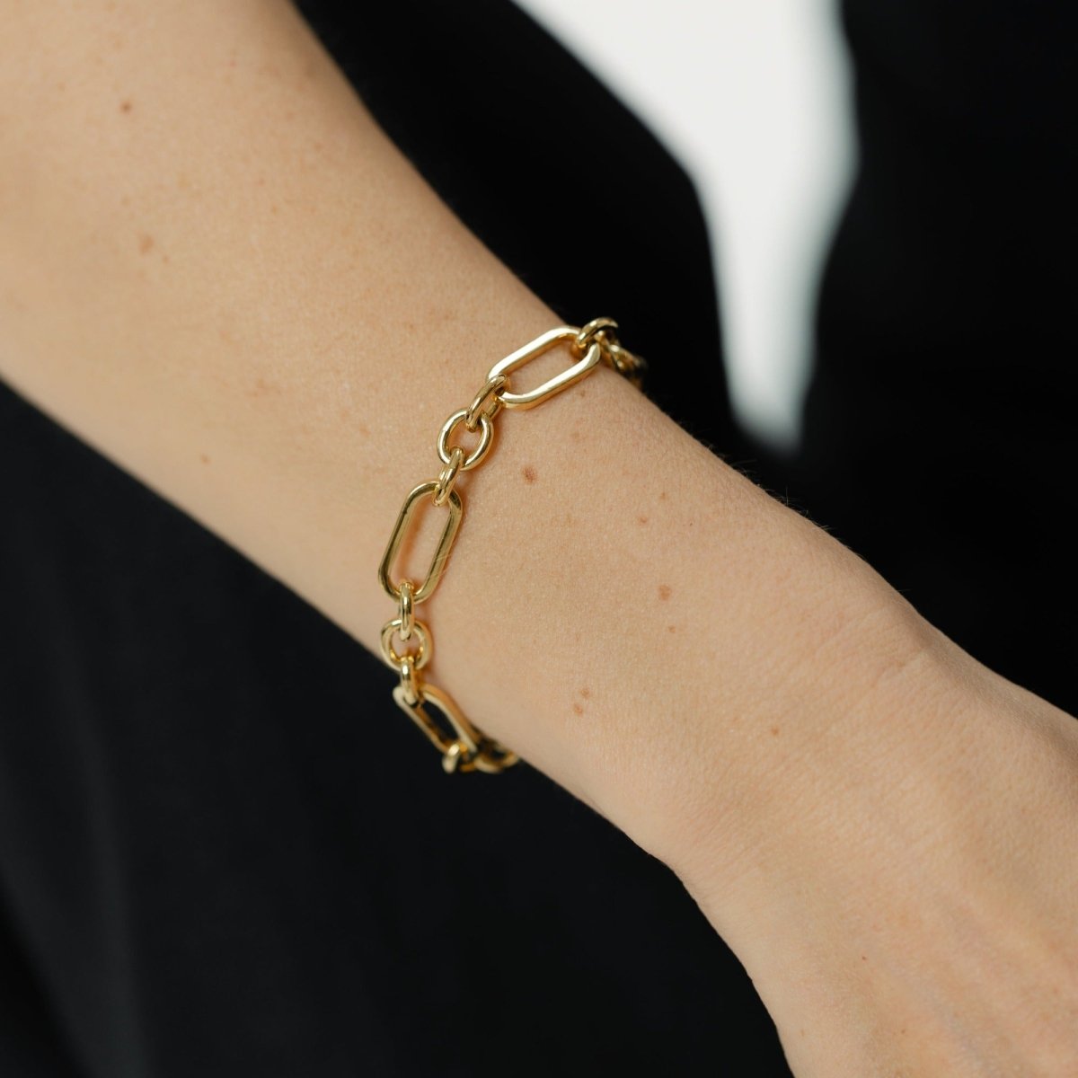 Figaro Chain Gold Bracelet - Siena - Lulu B Jewellery