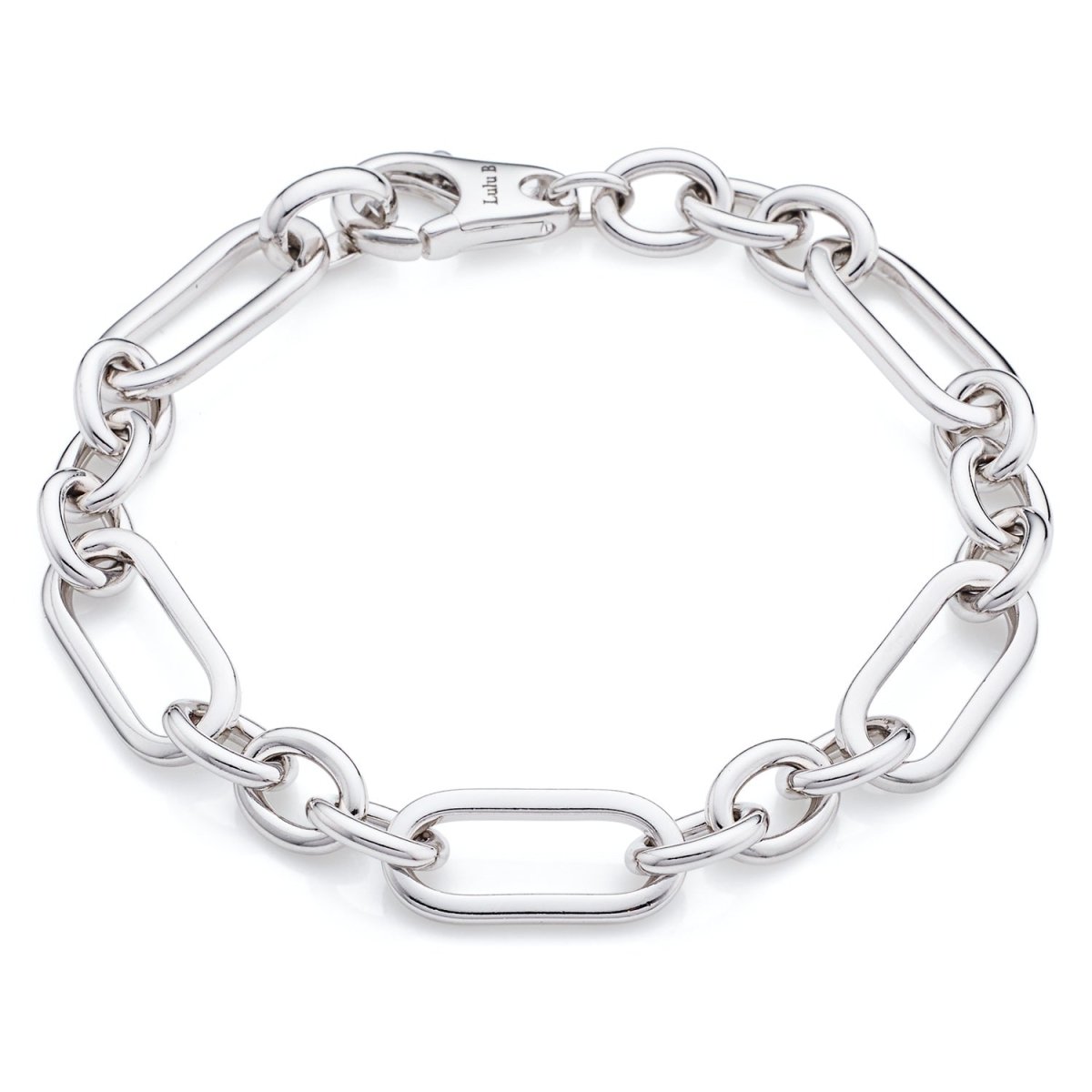 Figaro Chain Silver Bracelet - Siena - Lulu B London - Timeless Jewellery