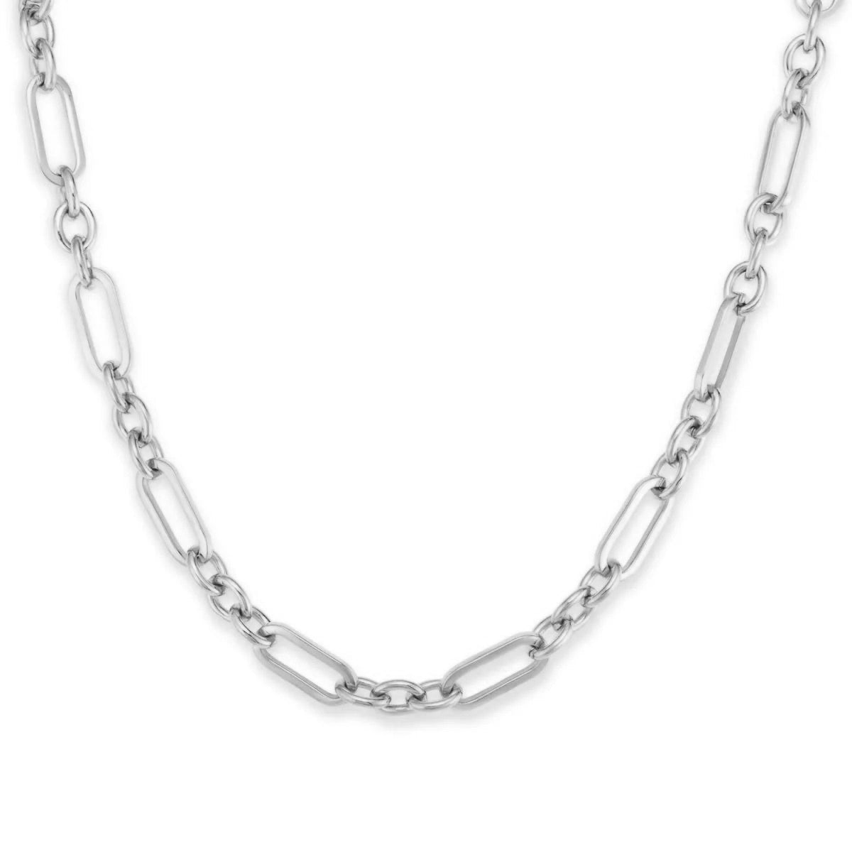 Figaro Chain Silver Necklace - Siena - Lulu B London - Timeless Jewellery