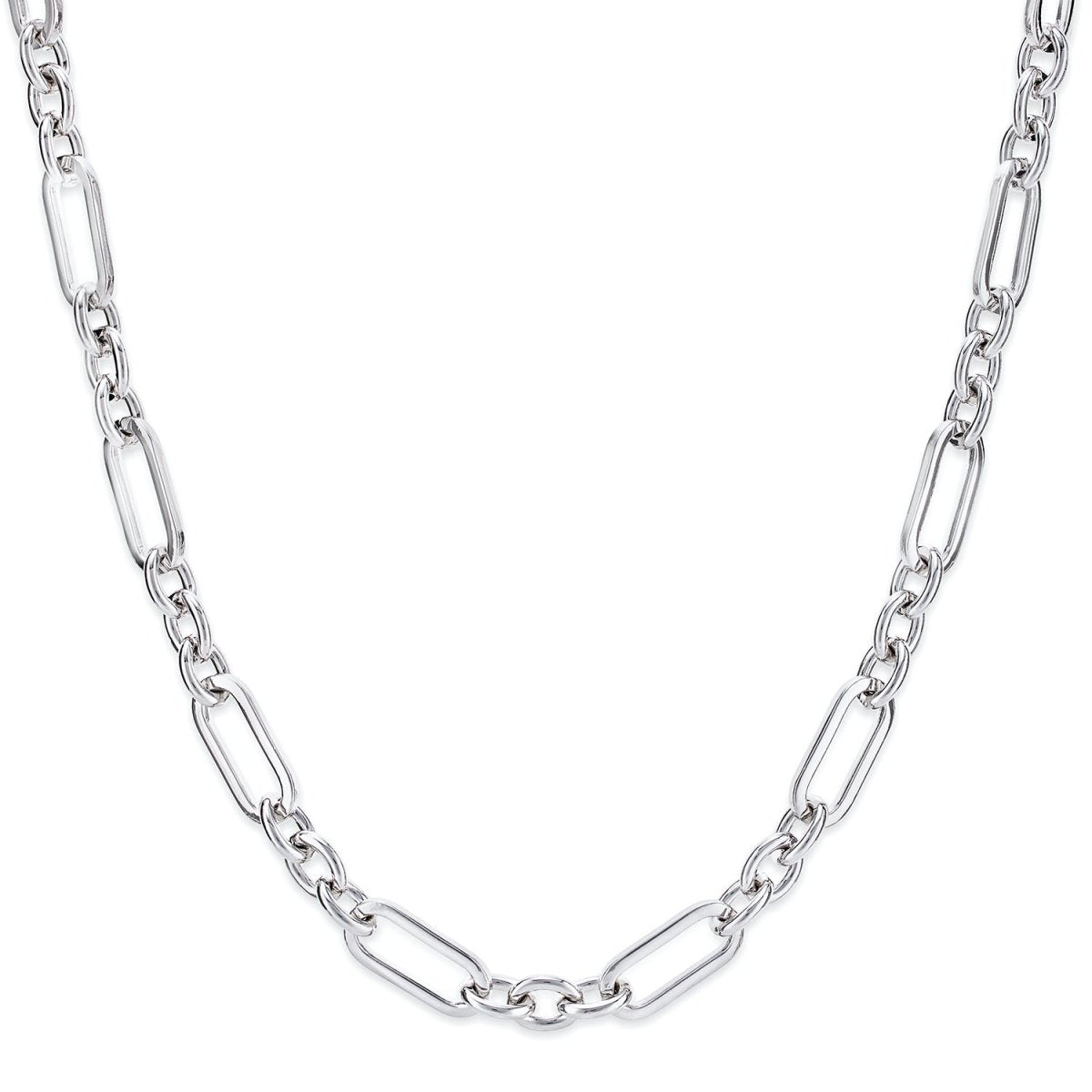 Figaro Chain Silver Necklace - Siena - Lulu B London - Timeless Jewellery