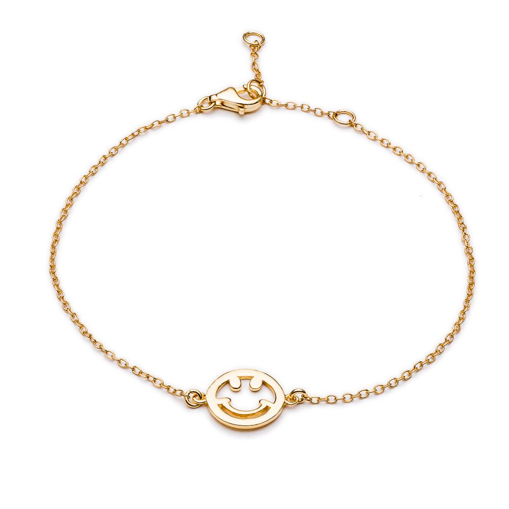 Gold Smiley Bracelet - Lulu B Jewellery