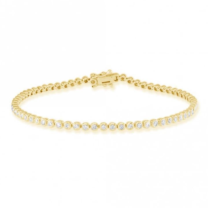 Gold Tennis Bracelet with Cubic Zirconia - Lulu B Jewellery