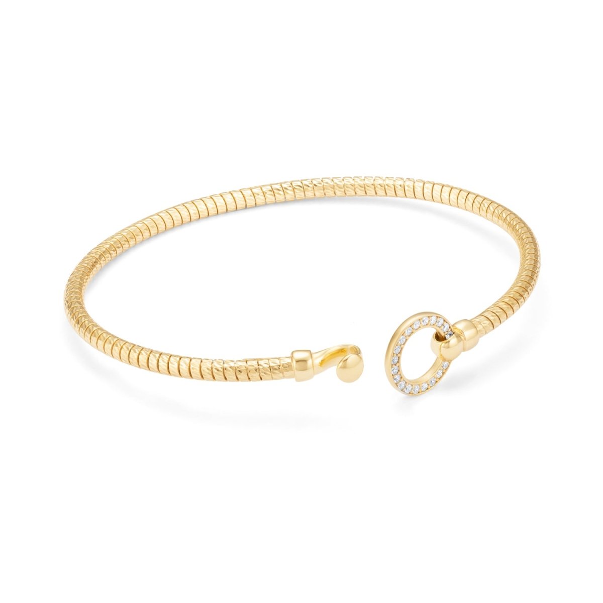 Halo Gold Bangle - Siena - Lulu B Jewellery