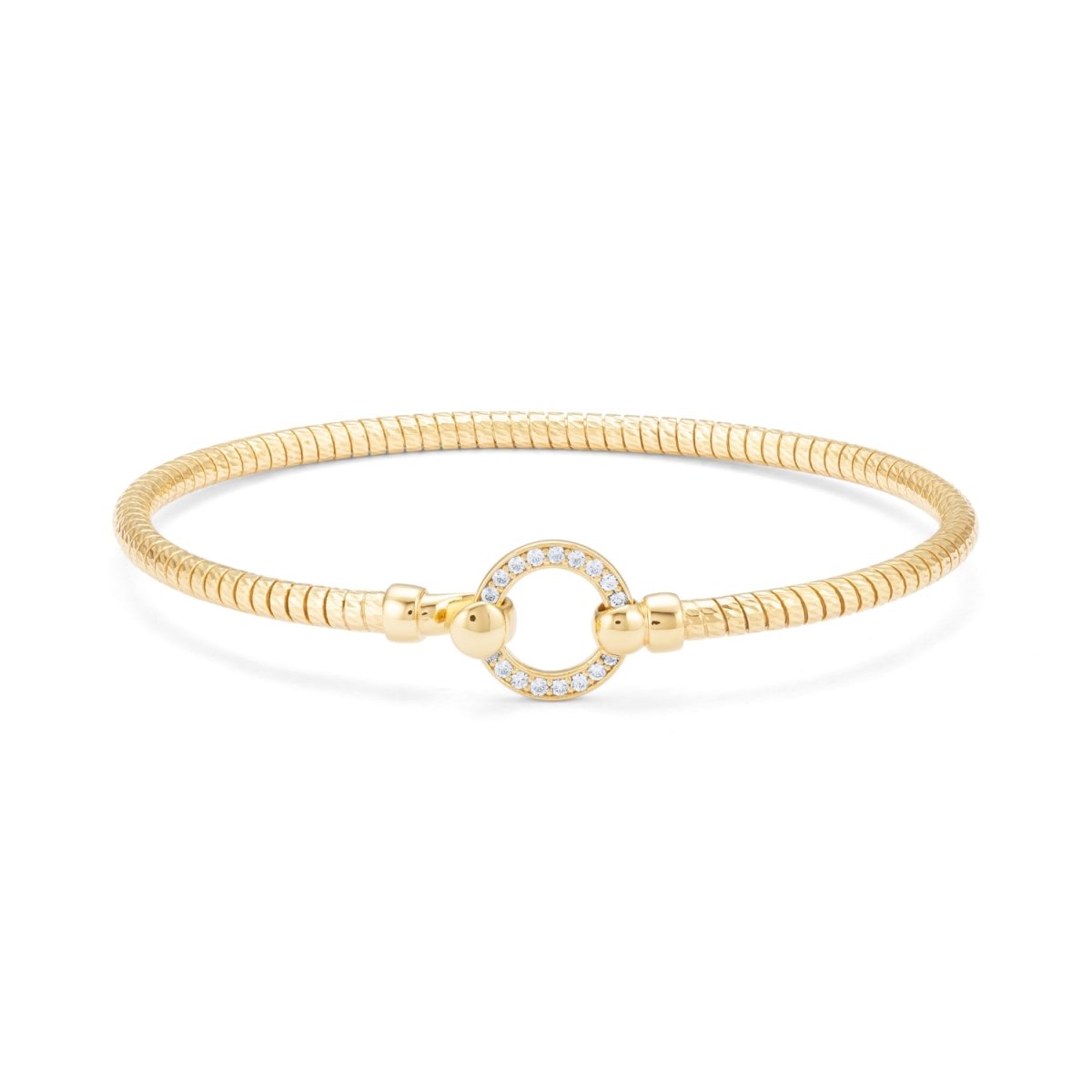 Halo Gold Bangle - Siena - Lulu B Jewellery