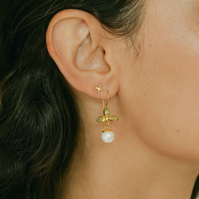 Initial Mini Stud Gold Earring (Sold Individually) - Lulu B Jewellery