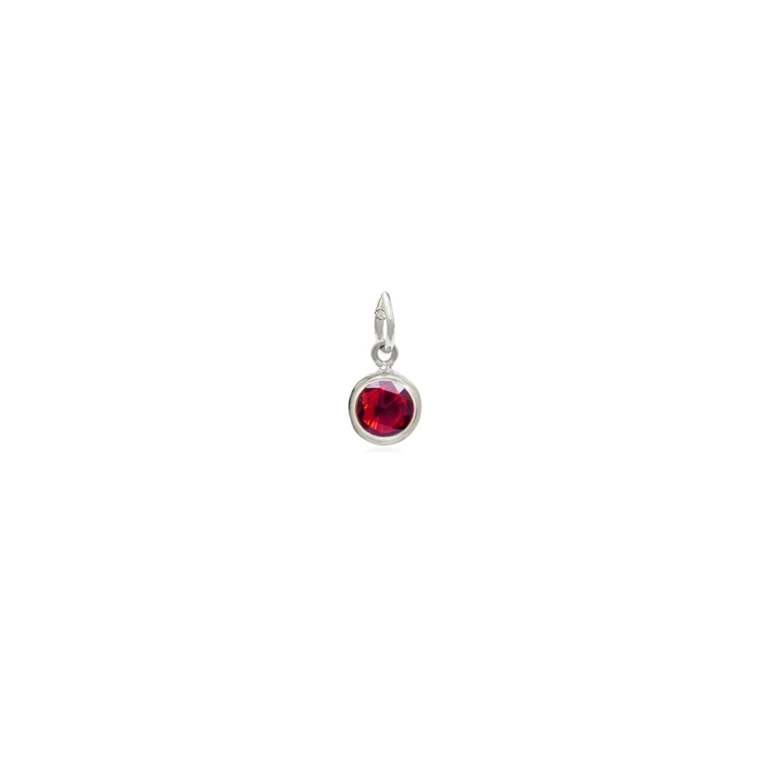 January Birthstone Silver Necklace - Garnet (Charm sold with chain or individually) - Lulu B Jewellery