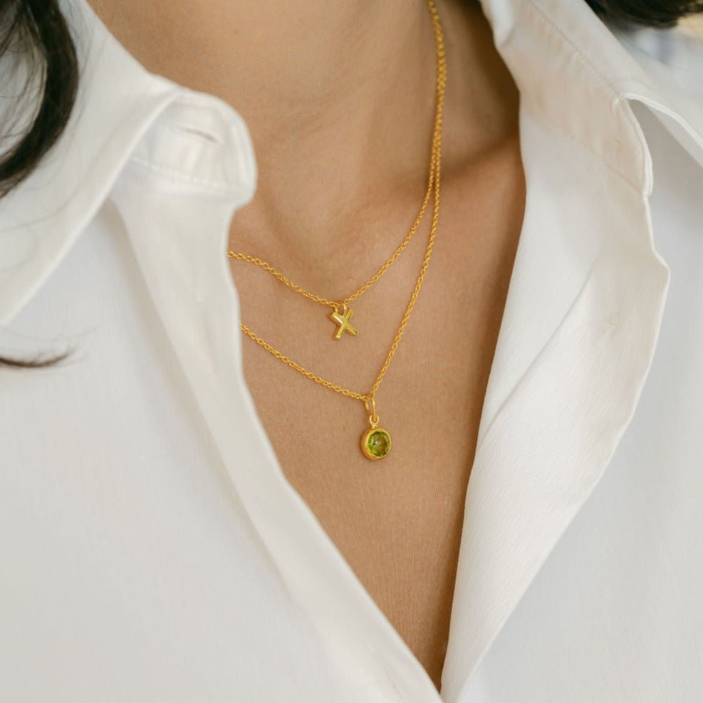 Kiss 'X' Gold Necklace - Lulu B Jewellery