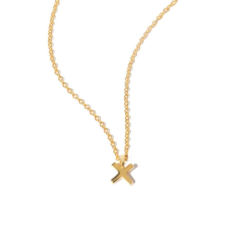 Kiss 'X' Gold Necklace - Lulu B Jewellery