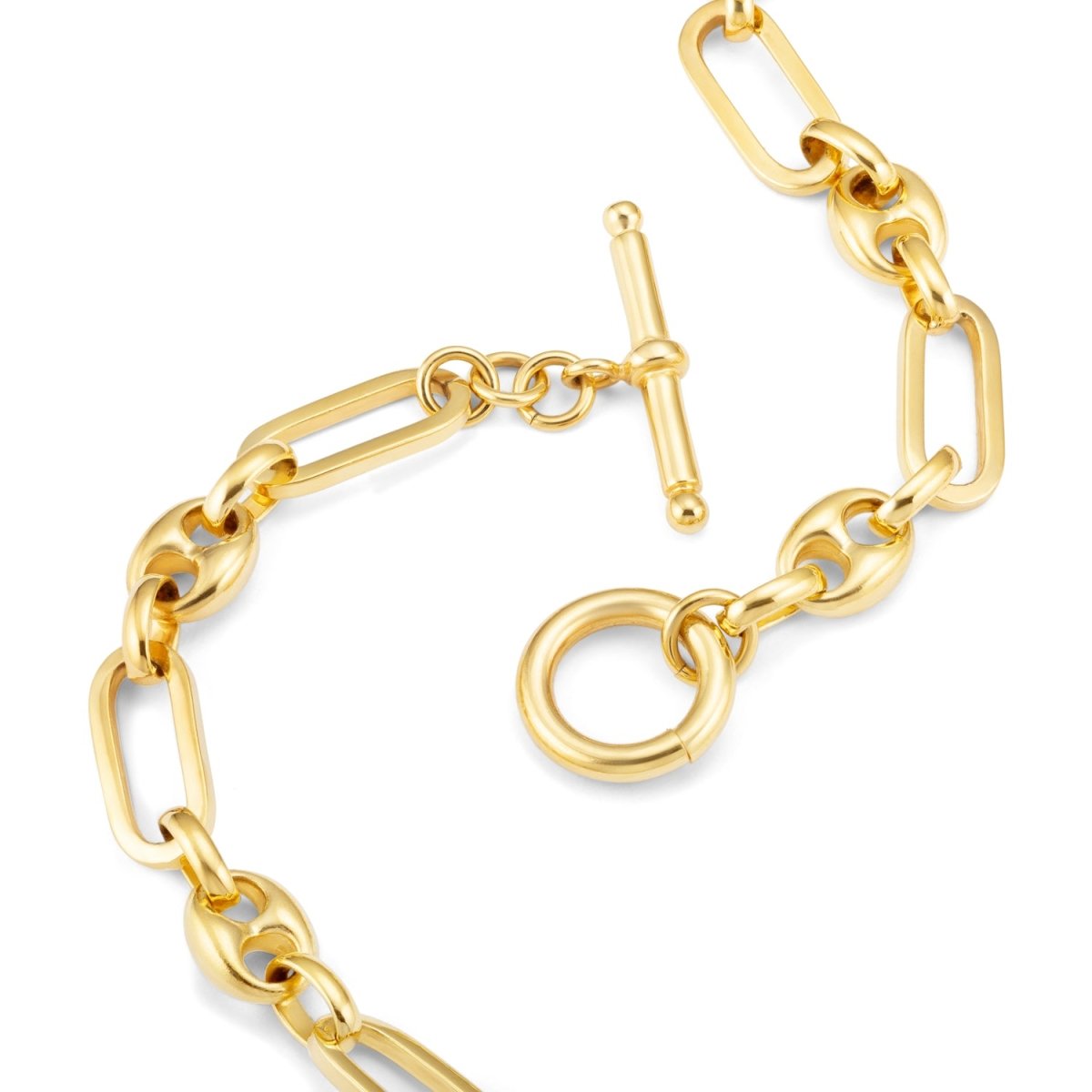 Marina T - Bar Gold Chain Bracelet - Siena - Lulu B Jewellery