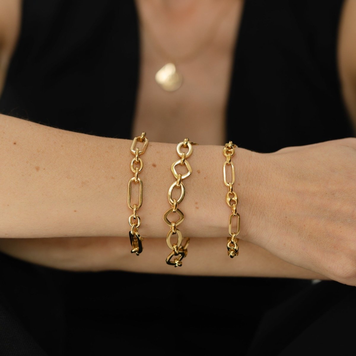 Marina T - Bar Gold Chain Bracelet - Siena - Lulu B Jewellery