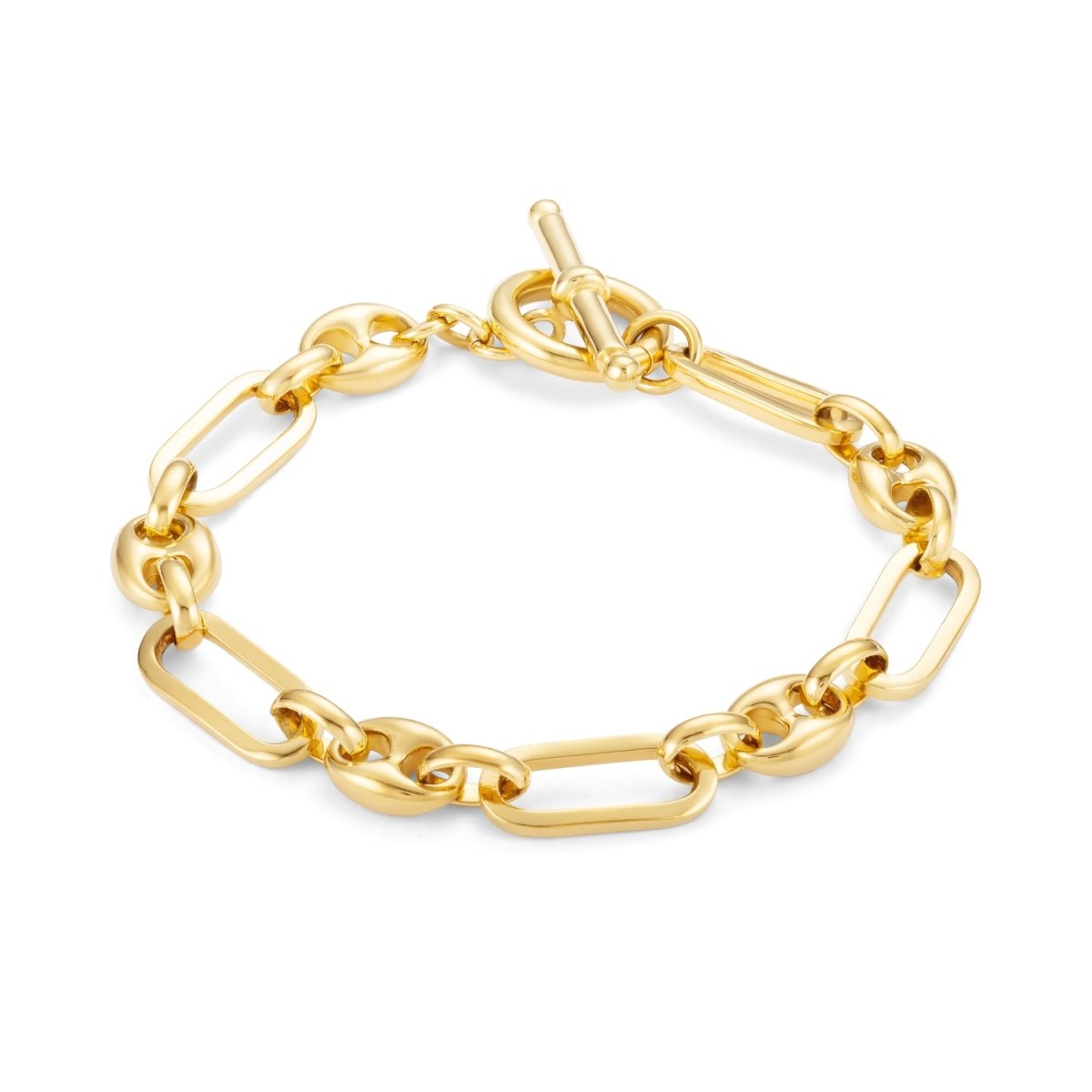 Marina T - Bar Gold Chain Bracelet - Siena - Lulu B Jewellery