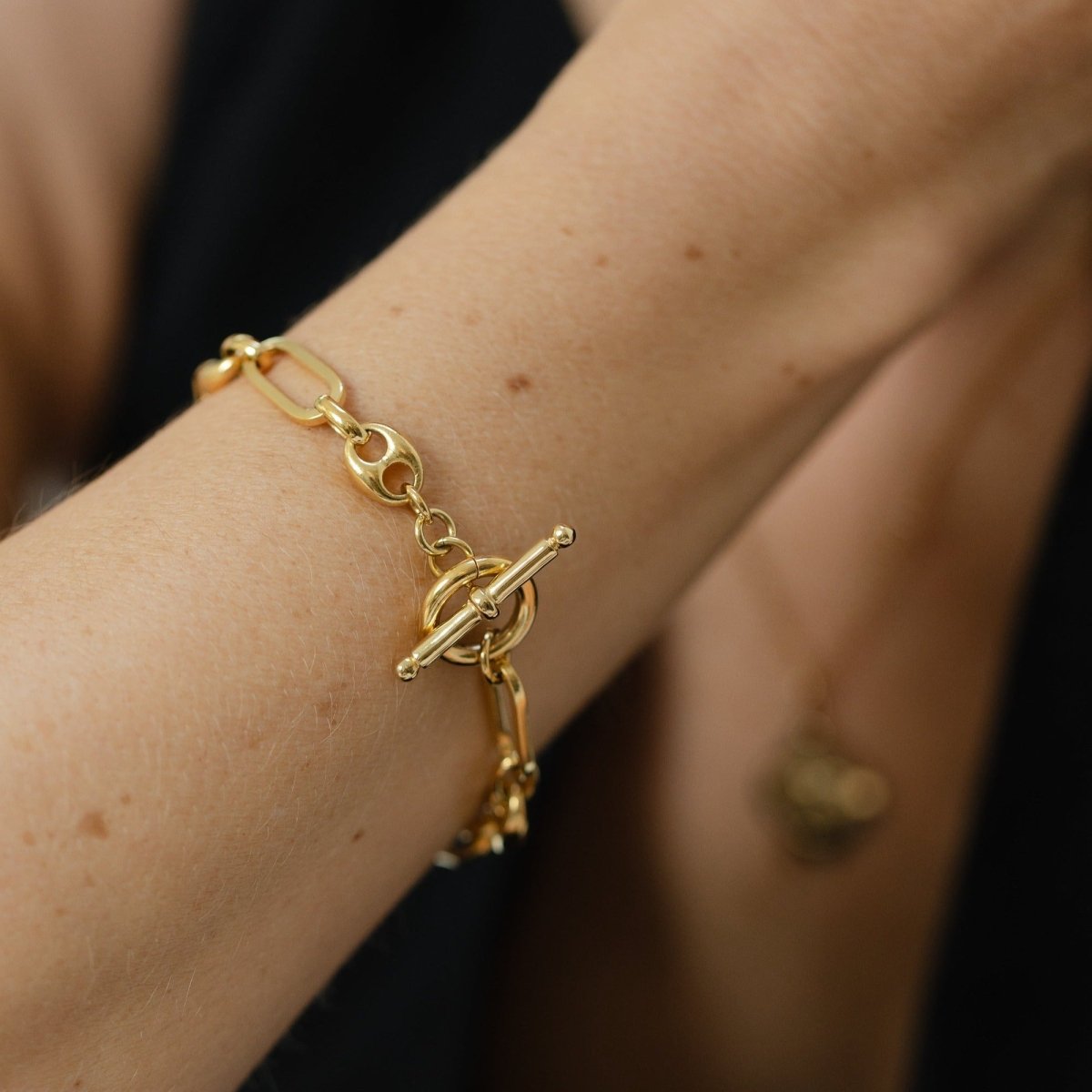 Marina T - Bar Gold Chain Bracelet - Siena - Lulu B Jewellery