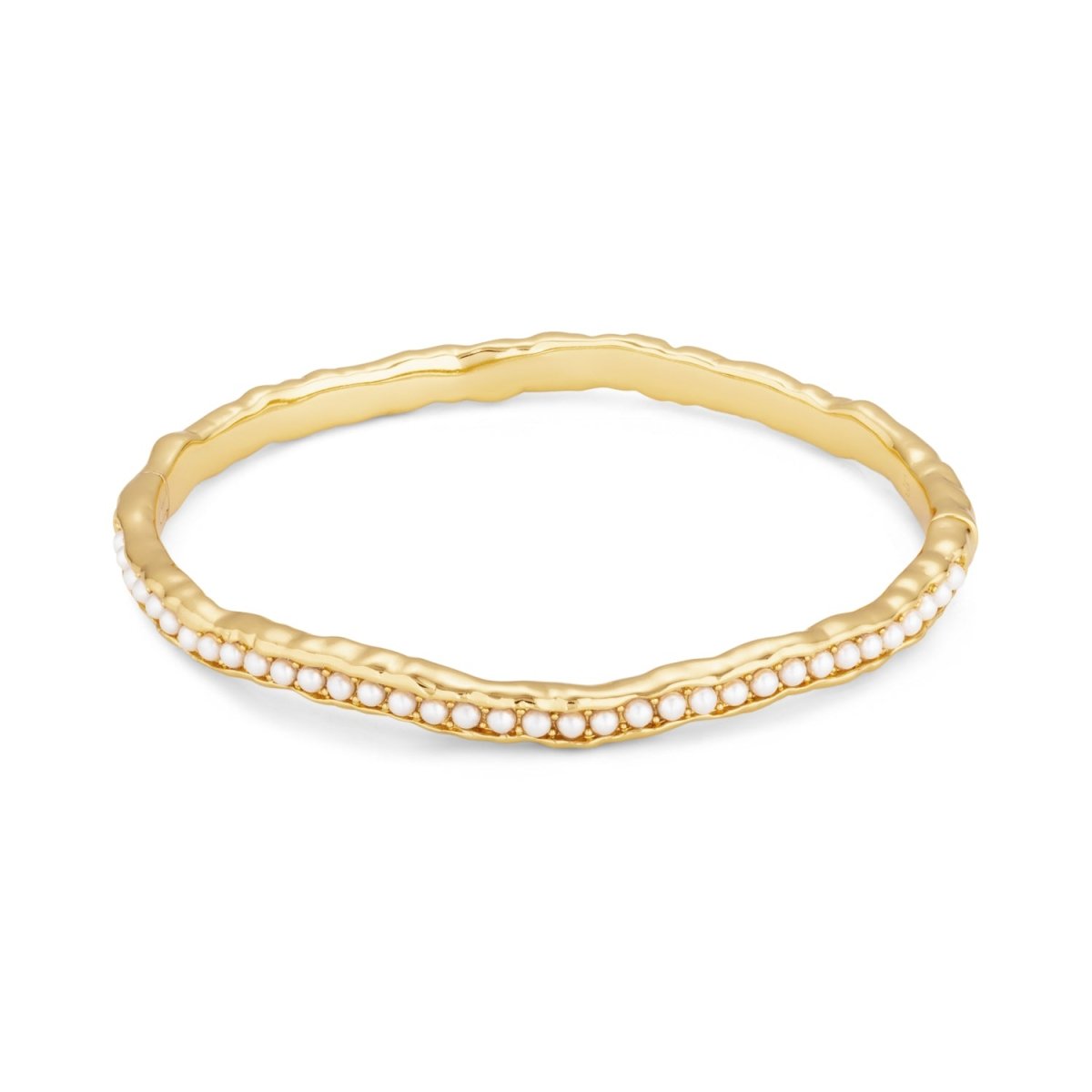 Molten Pearl Gold Bangle - Lulu B Jewellery