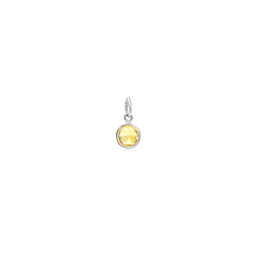 November Birthstone Silver Necklace - Citrine (Charm sold with chain or individually) - Lulu B Jewellery