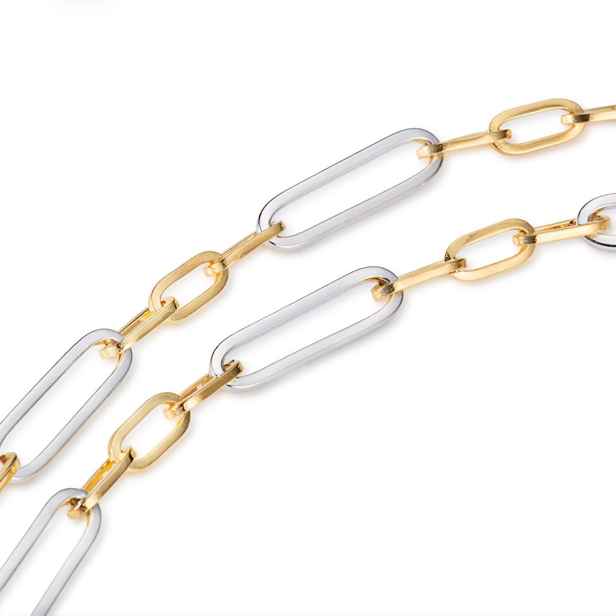 Paperclip Mix Metal Chain Necklace - Lulu B London - Timeless Jewellery
