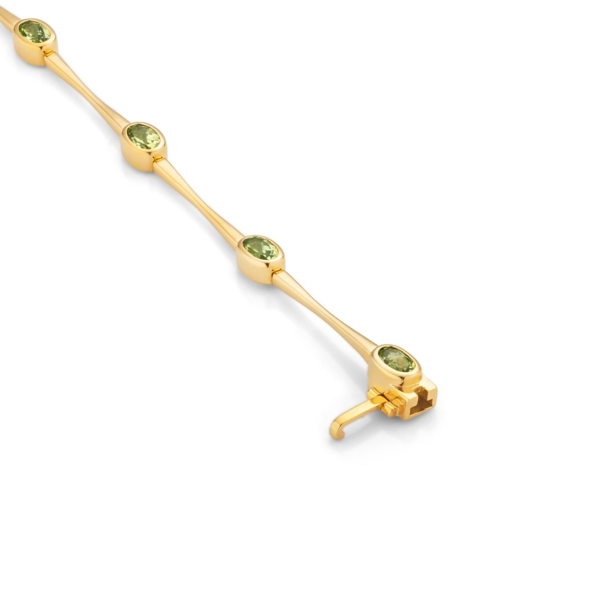 Peridot Gemstone Gold Bracelet - Lulu B Jewellery