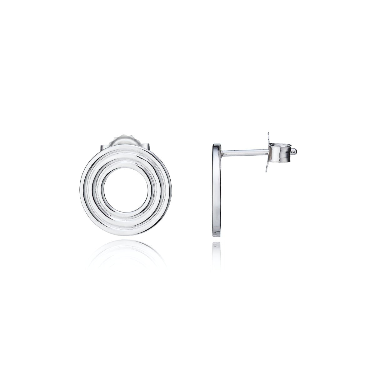 Ripple Silver Stud Earrings - Lulu B London - Timeless Jewellery