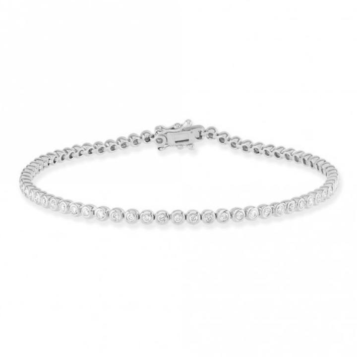 Silver Tennis Bracelet with Cubic Zirconia - Lulu B Jewellery